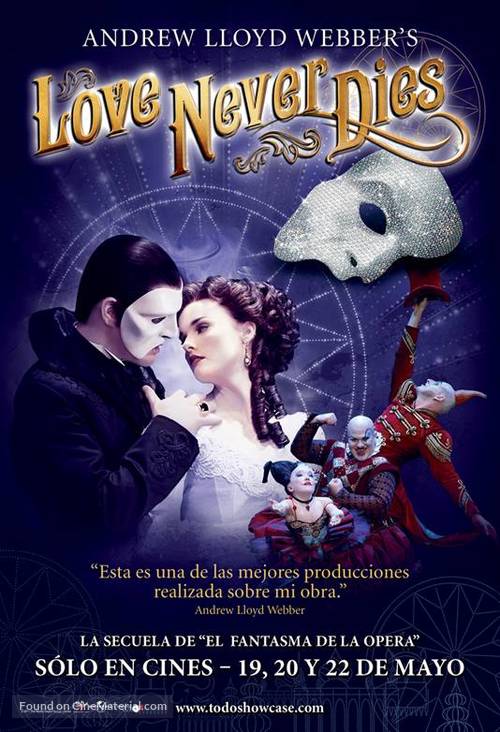 Love Never Dies - Spanish Movie Poster