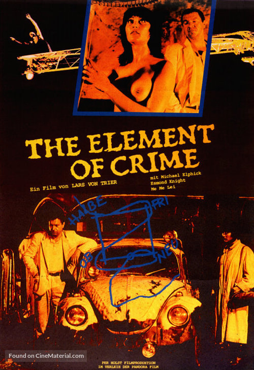 Forbrydelsens element - German Movie Cover