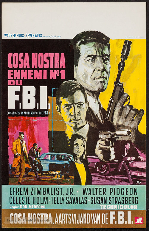 Cosa Nostra, Arch Enemy of the FBI - Belgian Movie Poster