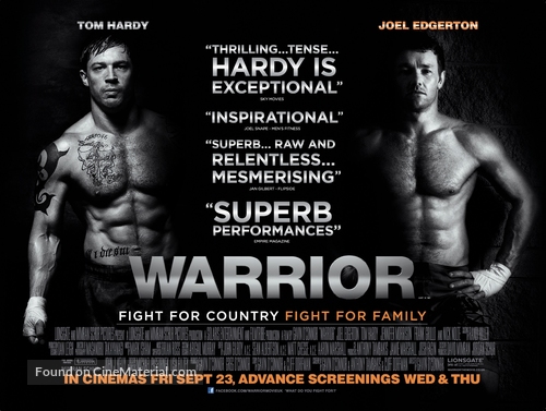 Warrior - British Theatrical movie poster
