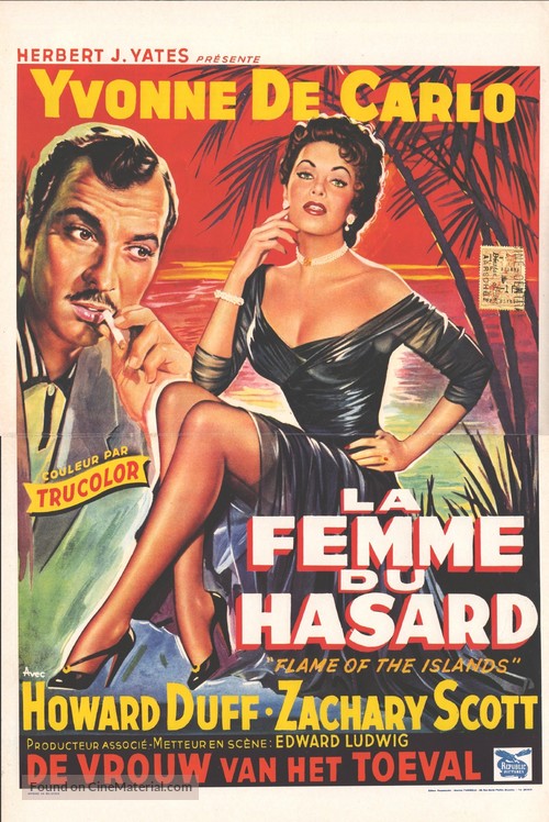 Flame of the Islands - Belgian Movie Poster