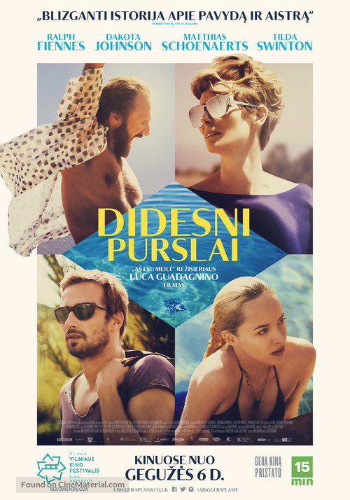 A Bigger Splash - Lithuanian Movie Poster