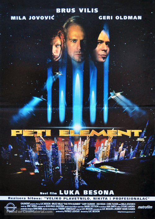 The Fifth Element - Serbian Movie Poster