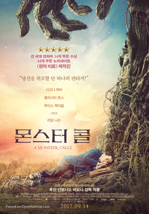 A Monster Calls - South Korean Movie Poster