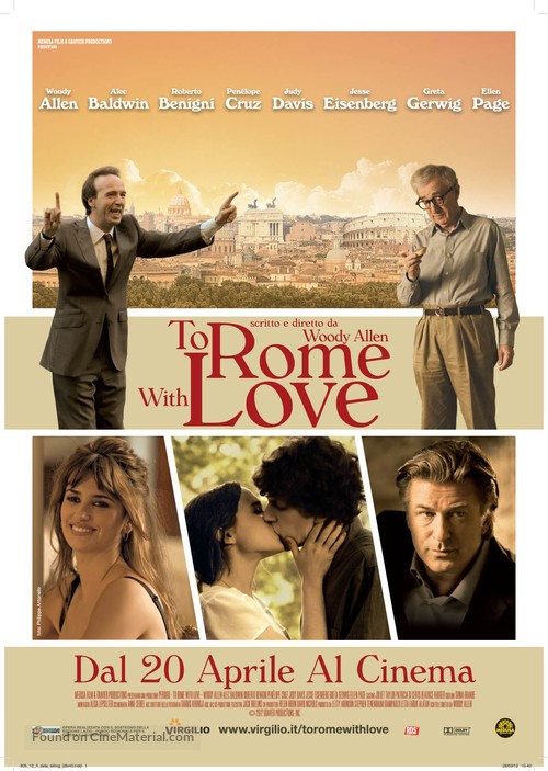 To Rome with Love - Italian Movie Poster