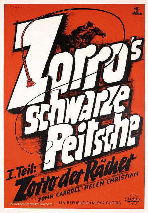 Zorro Rides Again - German Movie Poster