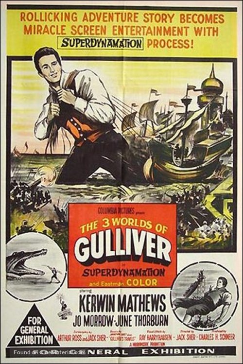 The 3 Worlds of Gulliver - Australian Movie Poster