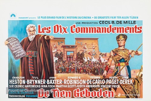 The Ten Commandments - Belgian Movie Poster