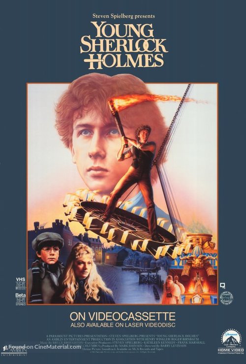 Young Sherlock Holmes - Video release movie poster