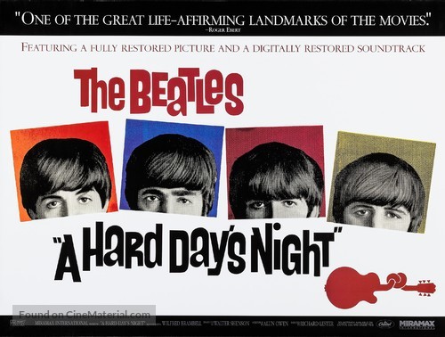 A Hard Day&#039;s Night - British Re-release movie poster