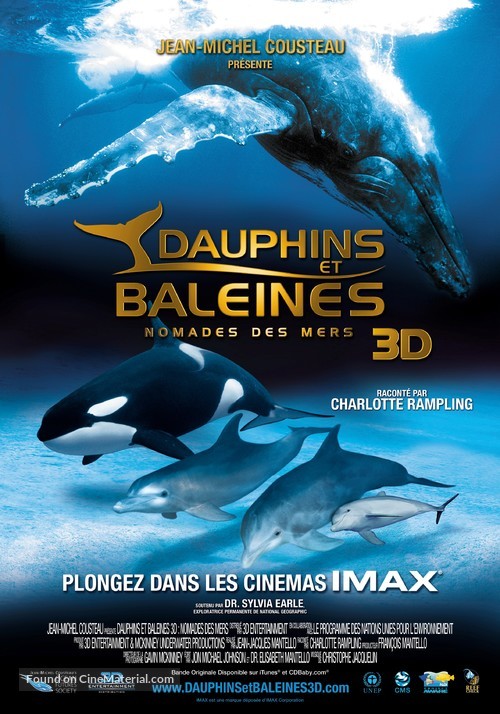 Dolphins and Whales 3D: Tribes of the Ocean - French Movie Poster