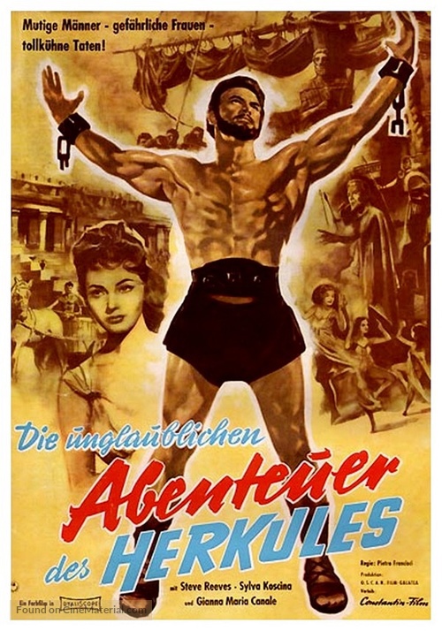 Le fatiche di Ercole - German Movie Poster