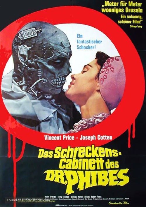 The Abominable Dr. Phibes - German Theatrical movie poster