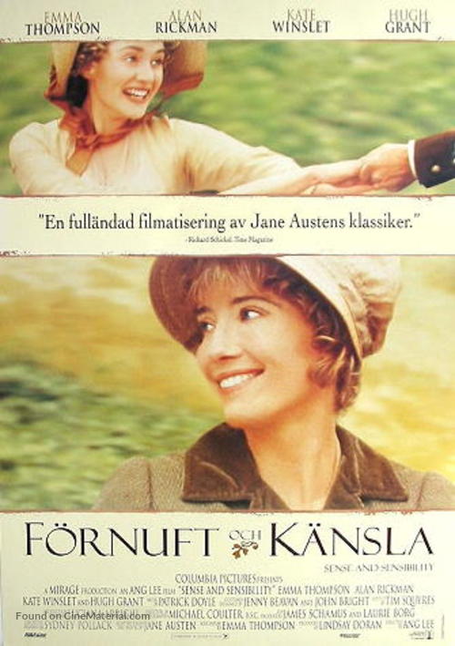 Sense and Sensibility - Swedish Movie Poster