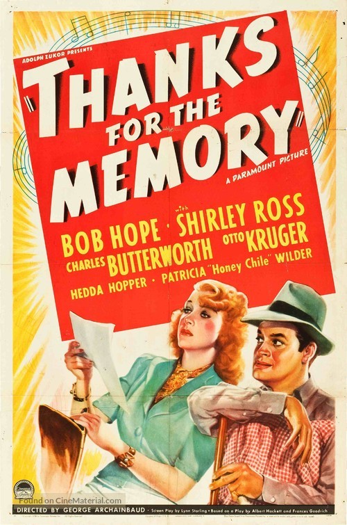 Thanks for the Memory - Movie Poster