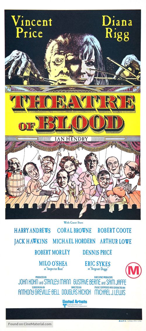 Theater of Blood - Australian Movie Poster
