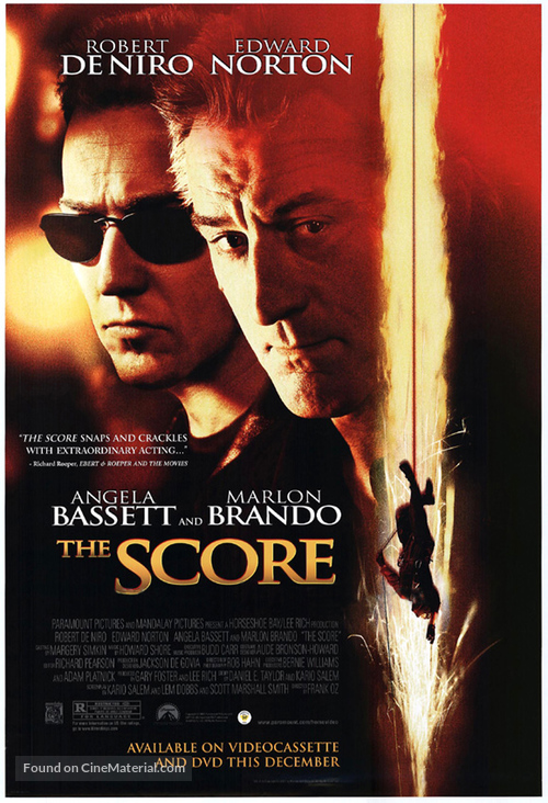 The Score - Video release movie poster