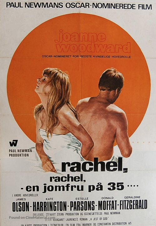 Rachel, Rachel - Danish Movie Poster