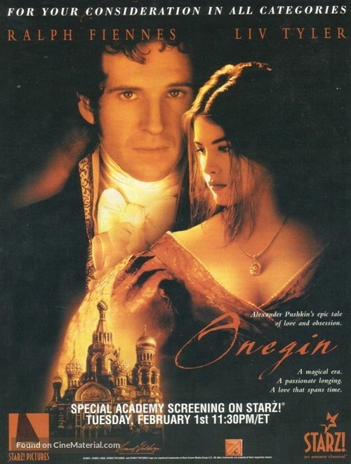 Onegin - For your consideration movie poster