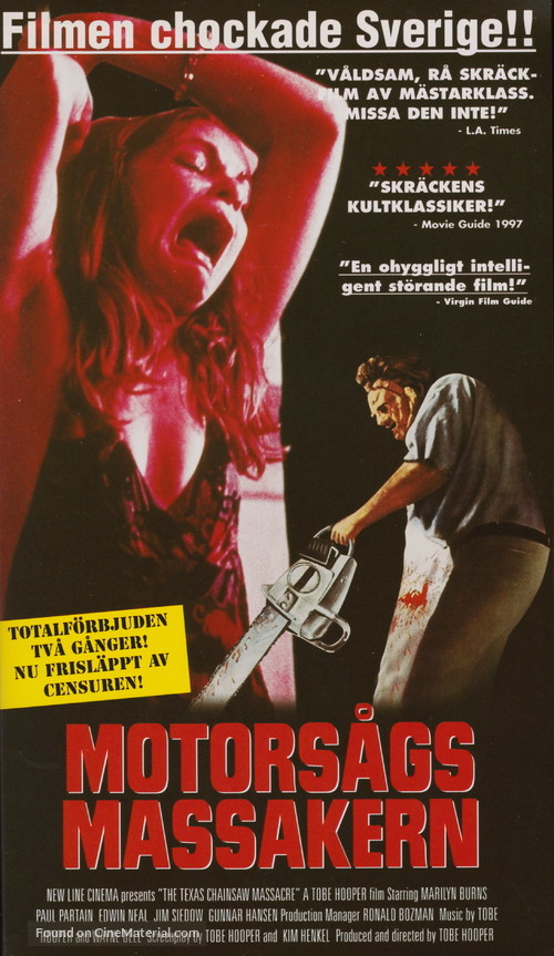 The Texas Chain Saw Massacre - Swedish Movie Cover