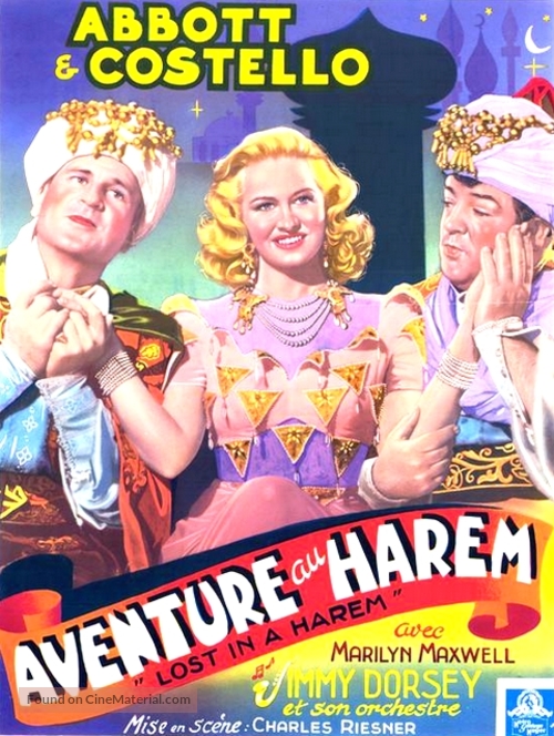 Lost in a Harem - Belgian Movie Poster