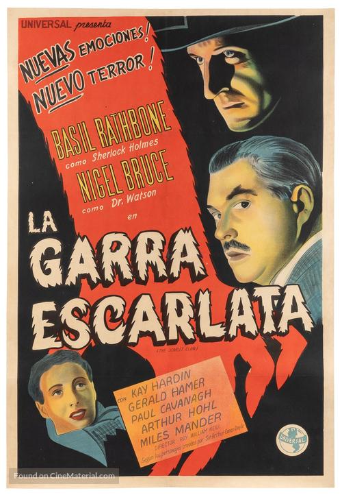 The Scarlet Claw - Argentinian Movie Poster