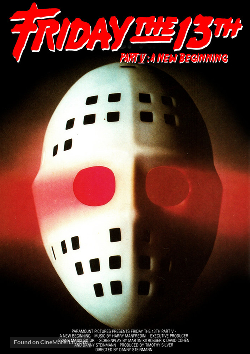 Friday the 13th: A New Beginning - Canadian DVD movie cover