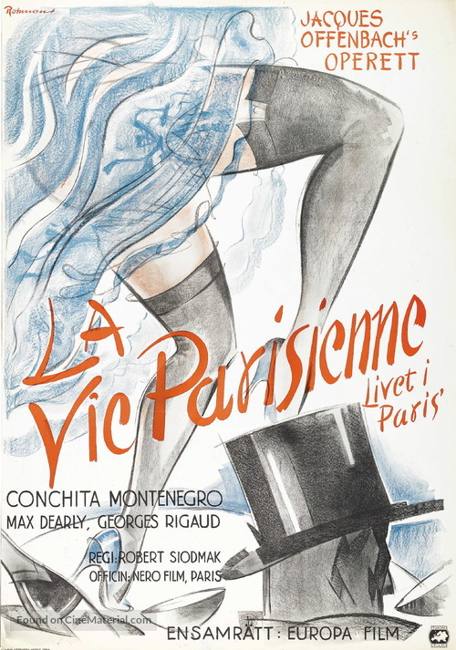La vie parisienne - Swedish Movie Poster