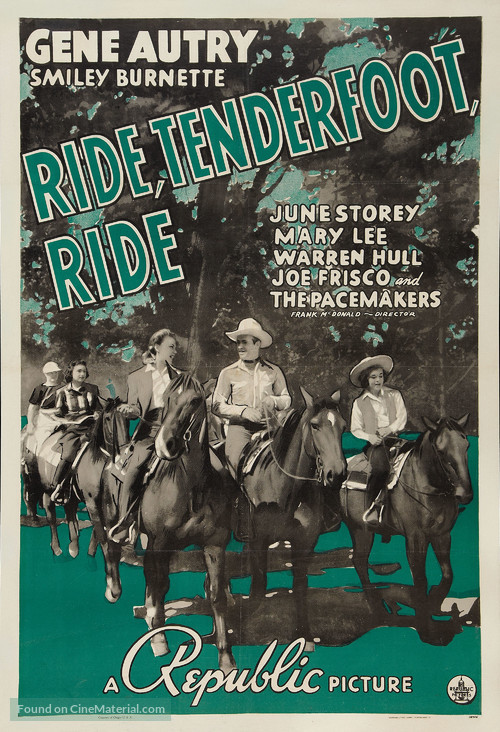 Ride Tenderfoot Ride - Movie Poster