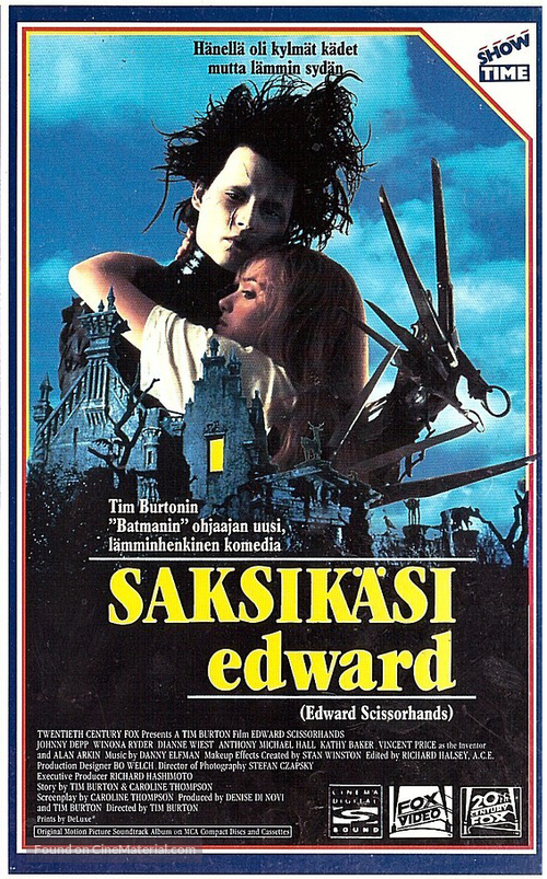 Edward Scissorhands - Finnish VHS movie cover
