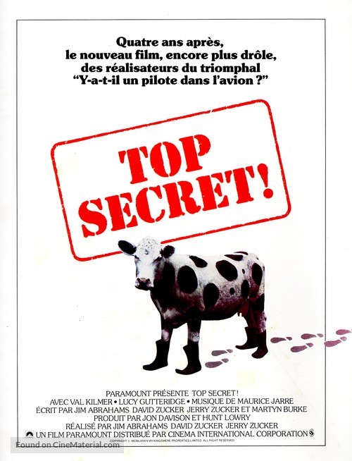 Top Secret - French Movie Poster