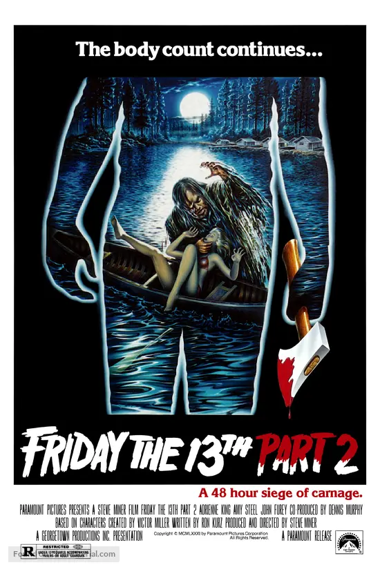 Friday The 13th Part 2 1981 Movie Poster Friday The 13th Part 2 1981 Movie Poster