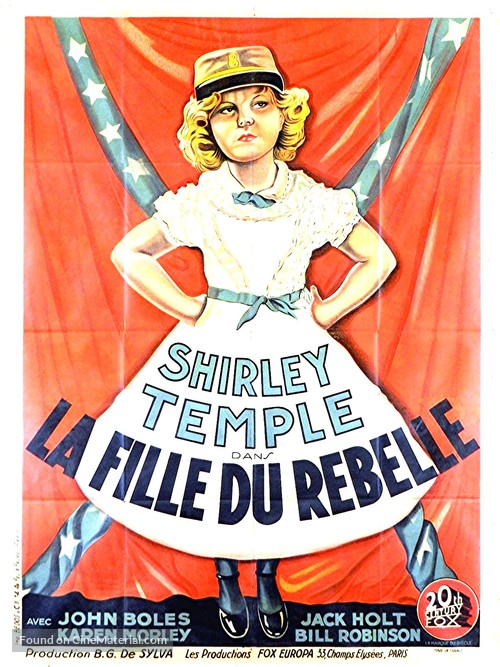 The Littlest Rebel - French Movie Poster