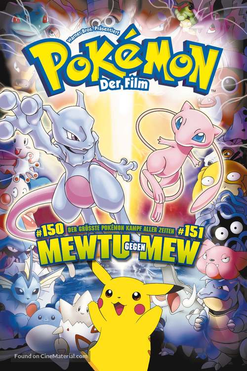 Pokemon: The First Movie - Mewtwo Strikes Back - German Movie Cover