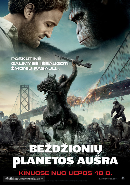 Dawn of the Planet of the Apes - Lithuanian Movie Poster