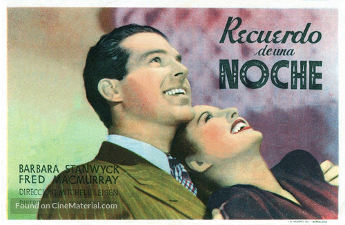 Remember the Night - Spanish Movie Poster