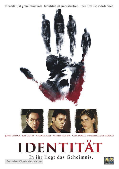 Identity - German DVD movie cover