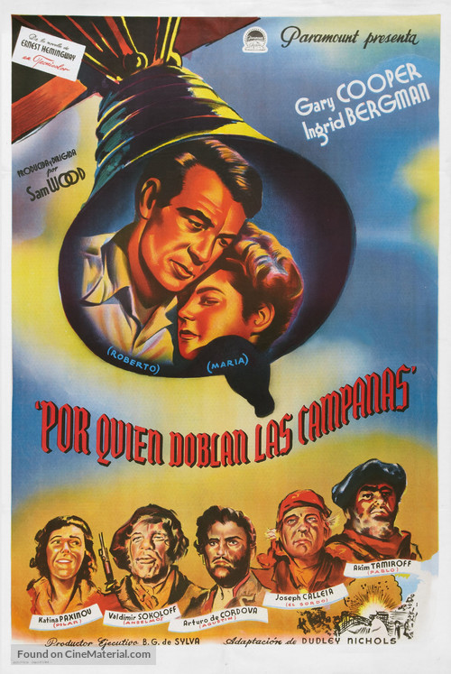 For Whom the Bell Tolls - Argentinian Movie Poster