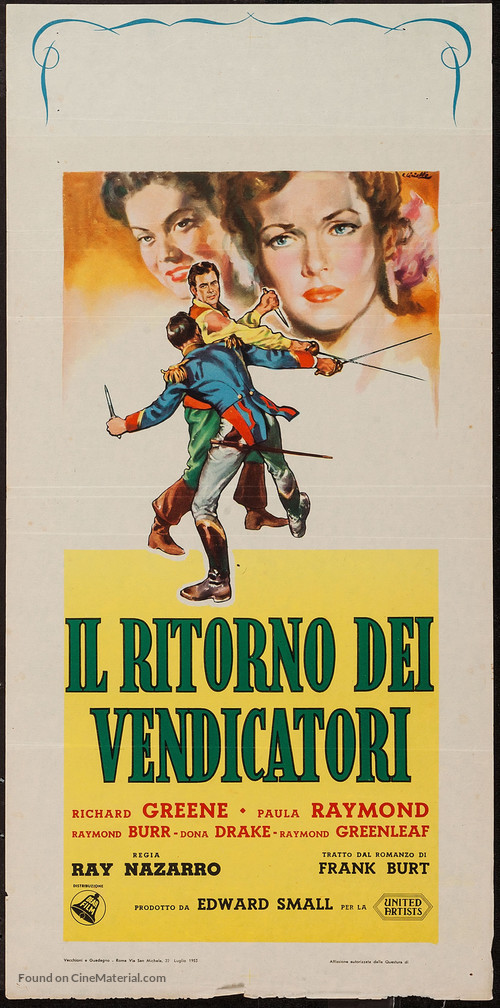 The Bandits of Corsica - Italian Movie Poster