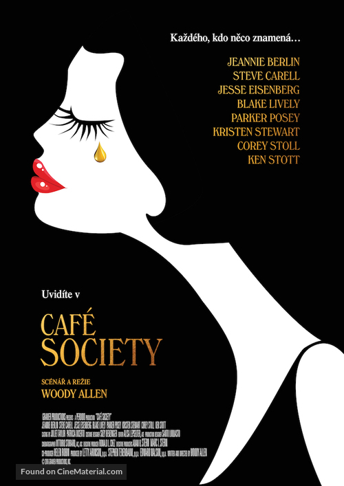 Caf&eacute; Society - Czech Movie Poster