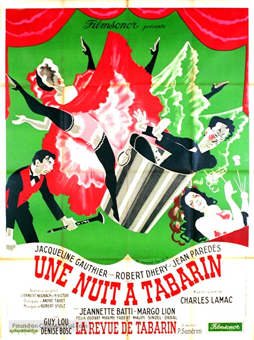 Une nuit &agrave; Tabarin - French Movie Poster