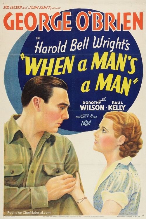 When a Man&#039;s a Man - Movie Poster