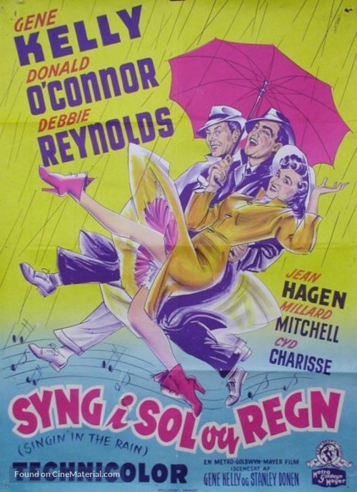 Singin&#039; in the Rain - Danish Movie Poster