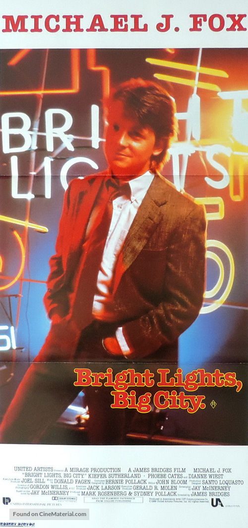 Bright Lights, Big City - Australian Movie Poster