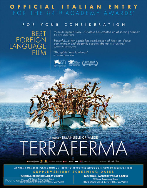 Terraferma - For your consideration movie poster