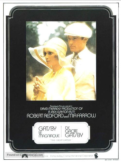 The Great Gatsby - Belgian Movie Poster