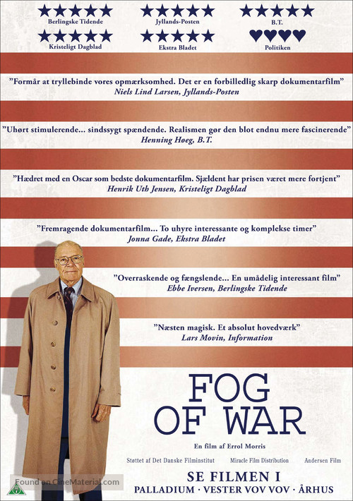 The Fog of War: Eleven Lessons from the Life of Robert S. McNamara - Danish Movie Poster