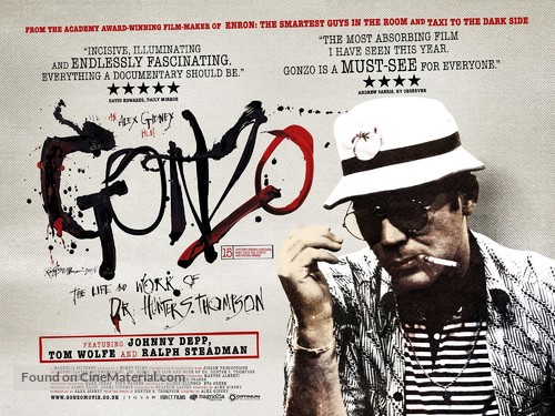 Gonzo: The Life and Work of Dr. Hunter S. Thompson - British Movie Poster