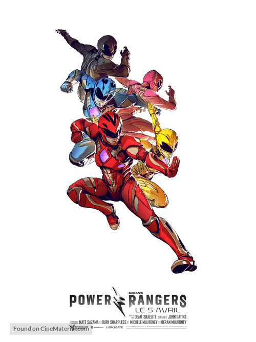 Power Rangers - French Movie Poster