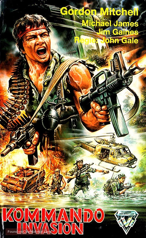 Commando Invasion - German VHS movie cover